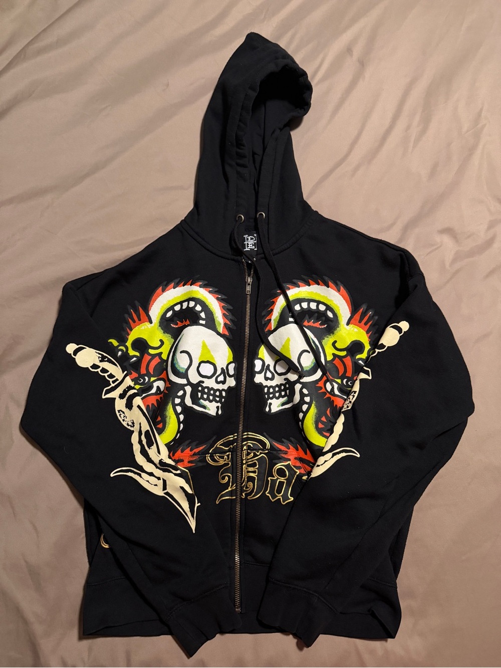 Ed Hardy Tattoo Full Zip Hoody size small